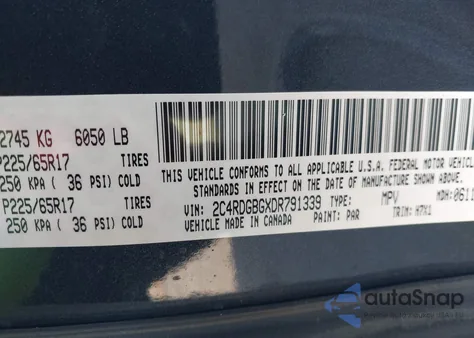 2013 Dodge Grand Caravan Se from USA, damaged, VIN 2C4RDGBGXDR791339